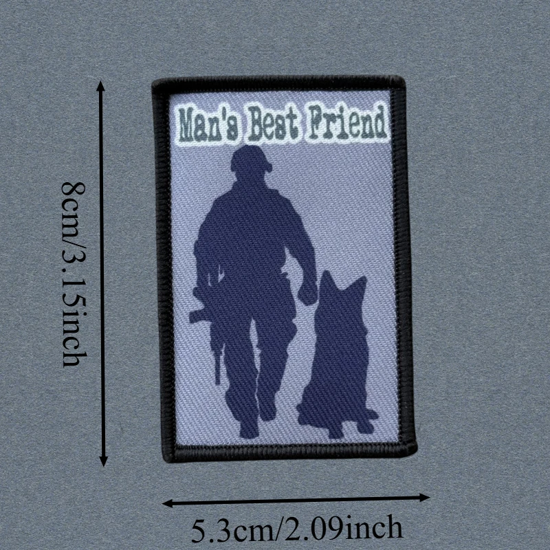 Parche estampado de mejor amigo para hombre, chaleco táctico, insignia de moral con gancho y bucle, pegatinas decorativas para mochila, parches para brazalete para ropa - imagen 3