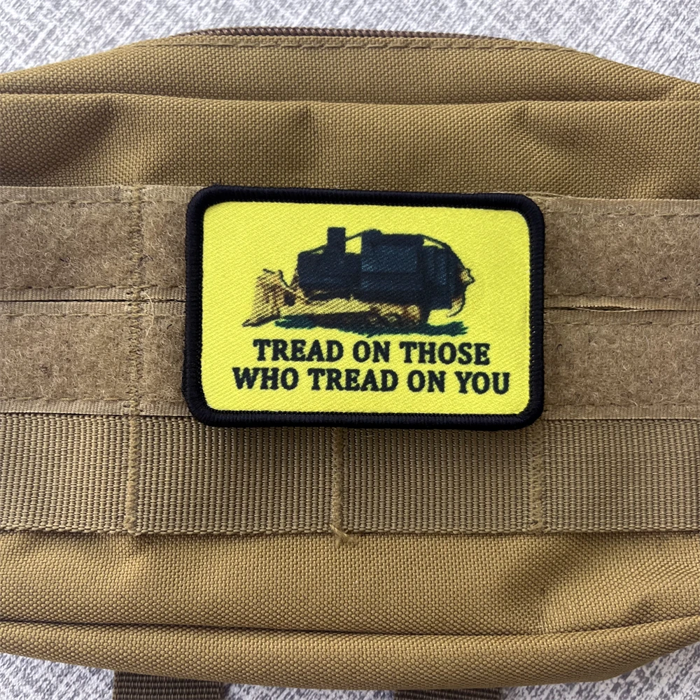 Killdozer-pegatina de gancho y bucle impresa, parches de insignia de moral, mochila táctica, no toque Mi basura - imagen 4