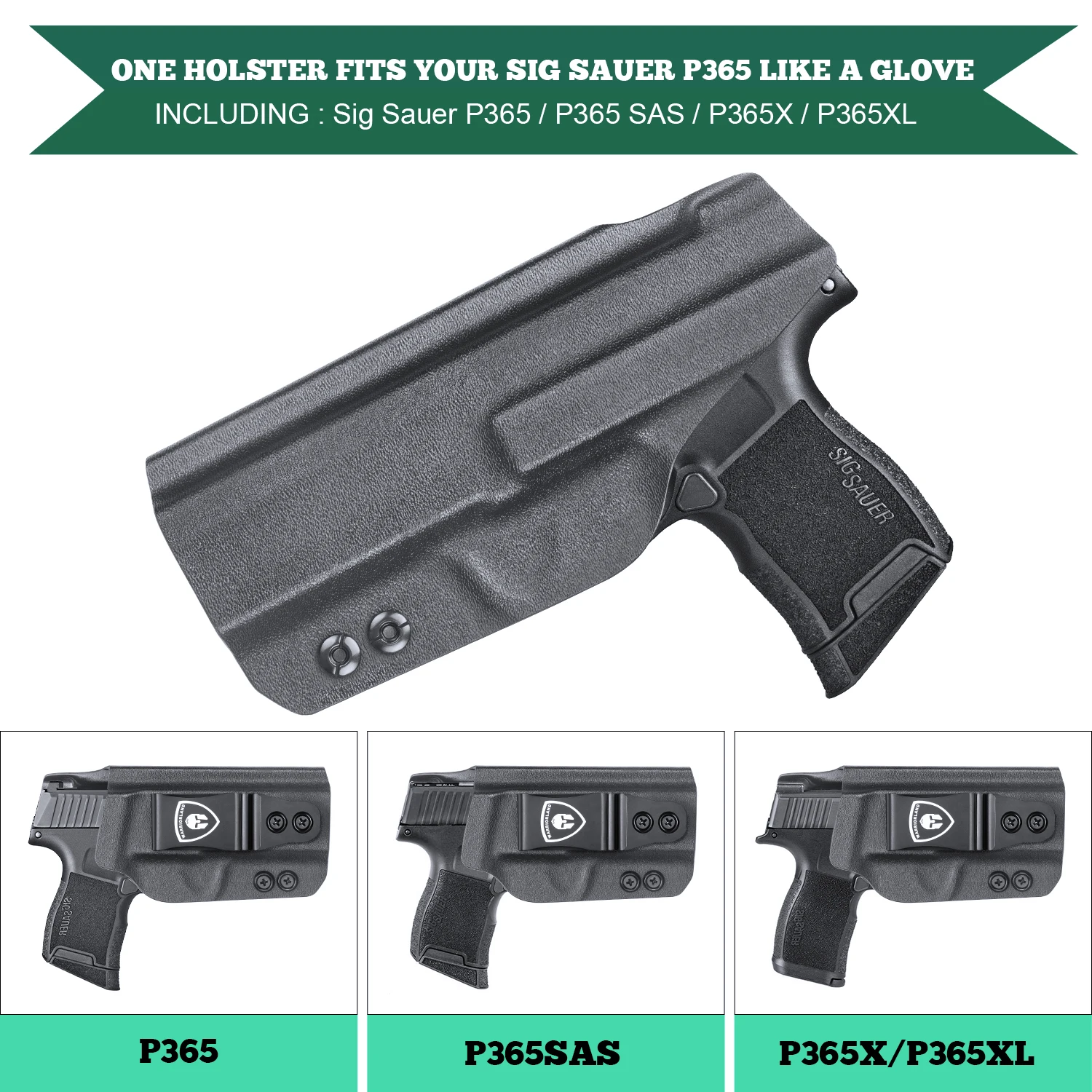 Funda Kydex IWB para Sig P365, P365X, P365XL derecha - imagen 4