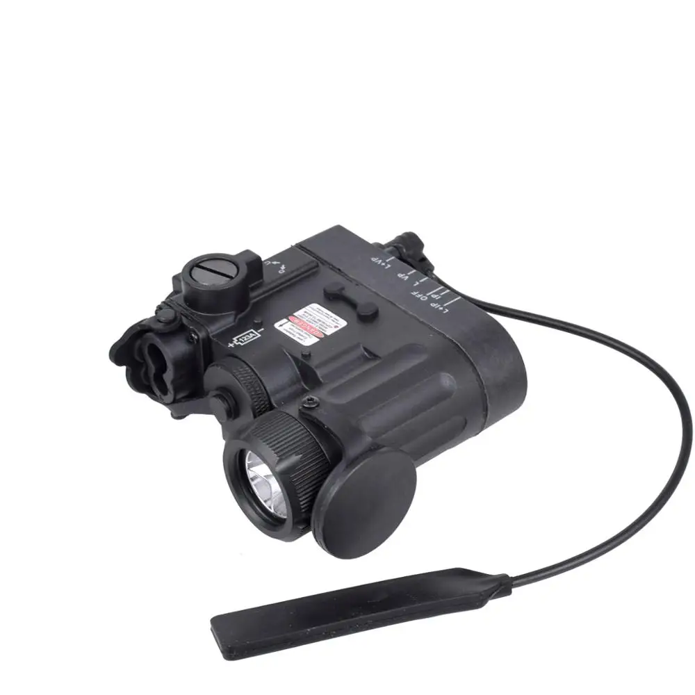 Luz exploradora táctica AN/PEQ-15 IR LA-SER punto rojo LED arma linterna 200 lúmenes ajuste 20mm carril caza Rifle Airsoft DBAL - imagen 3