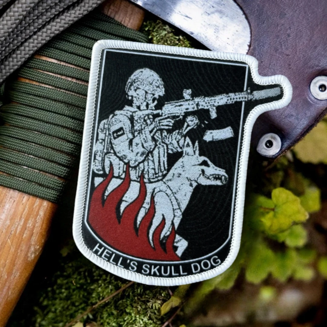 Parches de gancho y bucle impresos con cuerpo de bordado de kinólogo para ropa, insignia de moral táctica, pegatina decorativa para mochila militar - imagen 4