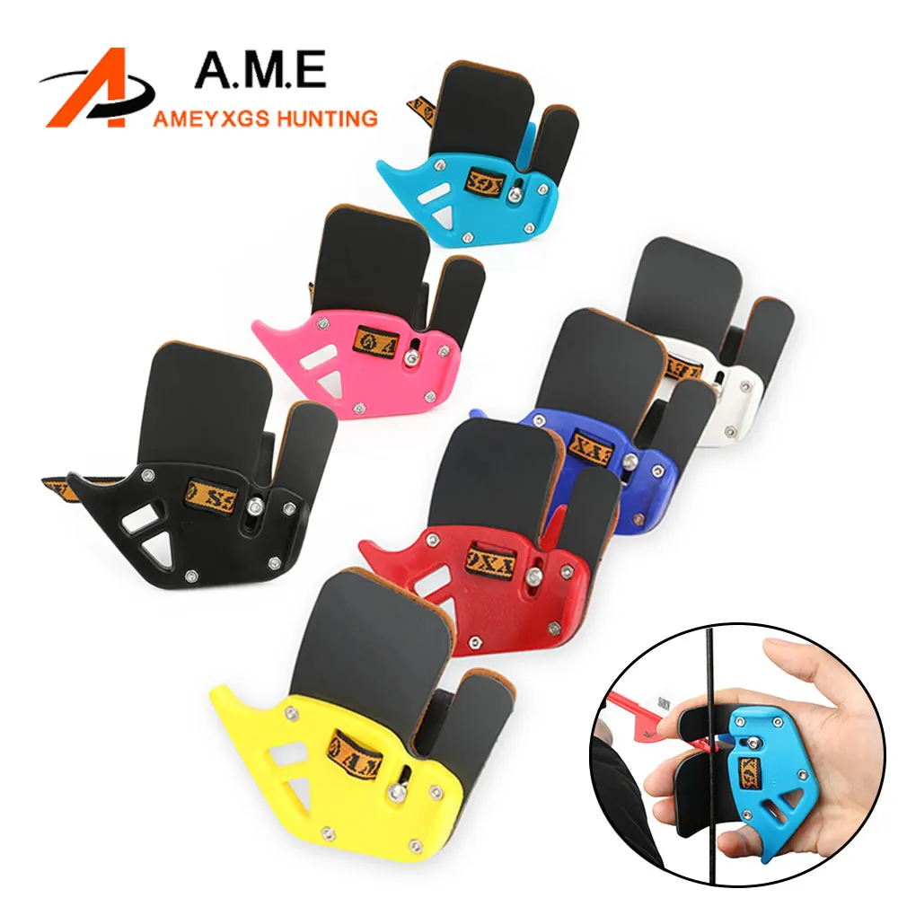 Protector de dedo S/M/L, protección de dedo para tiro con arco, pestaña para dedo para arco tradicional, arco recurvo, caza, tiro, flecha, dispositivo de protección - imagen 2