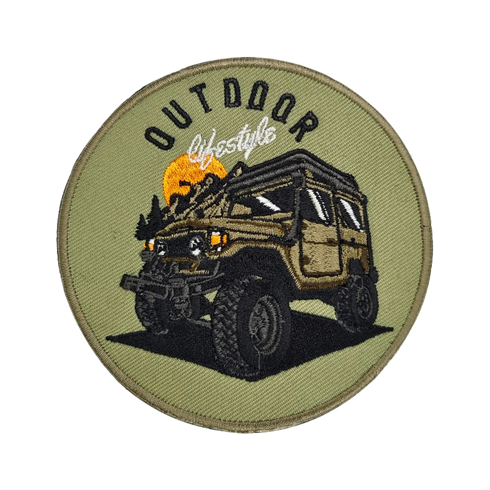 Parche de velcros todoterreno estilo de vida al aire libre, insignia bordada con cierre de gancho y bucle para mochila, chaqueta, gorras