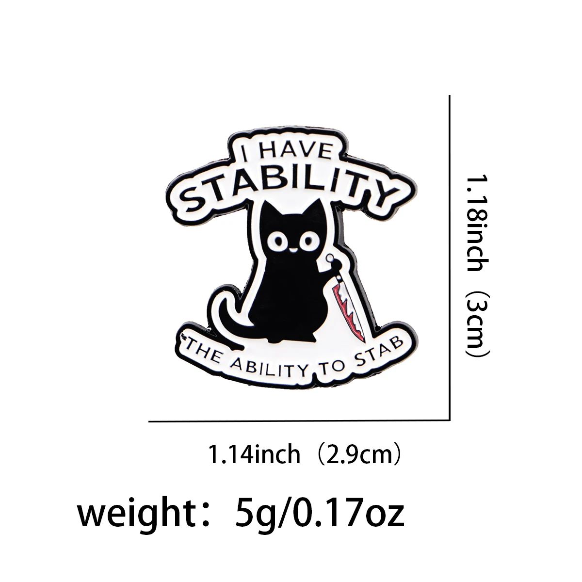 Pin esmaltado gatito con citas para mujer, broche metal divertido - imagen 2