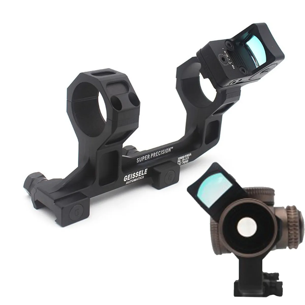 Montaje GEISSELE 25,4/30mm alcance de anillo súper precisión 1,54 "1,93" alcance óptico ROF-45 ROF-90 montaje combinado para riel Picatinny de 20mm