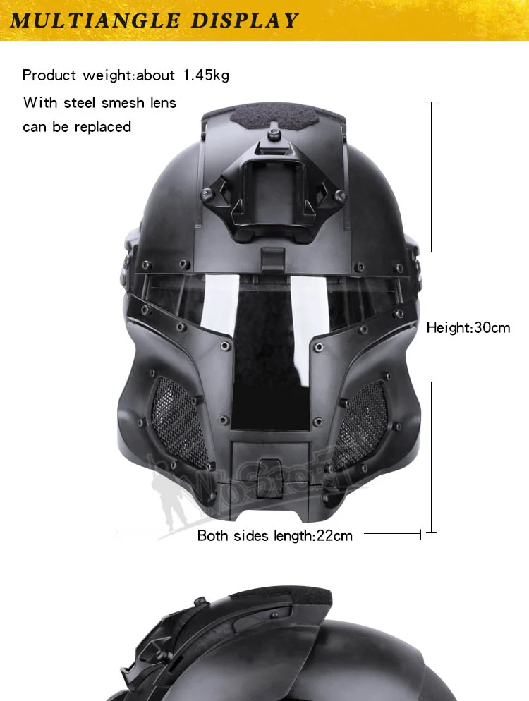 Casco en acción durante un juego de paintball