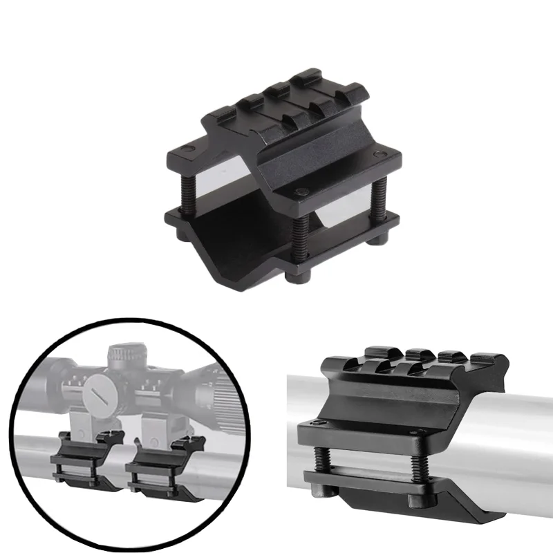 Soporte de alcance de barril Universal, adaptador de riel convertidor Picatinny de 3 ranuras, para montaje de linterna láser, caza, accesorios para pistola de juguete - imagen 2