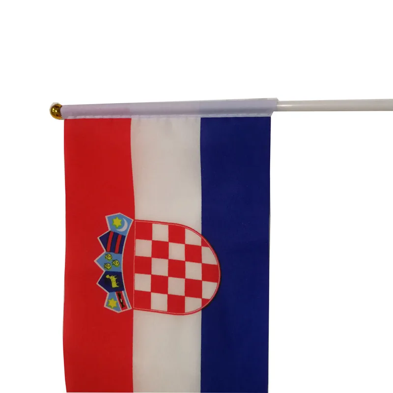 Banderas de Croacia para agitar a mano, 14x21cm, 10 unidades por lote, venta al por mayor - imagen 4