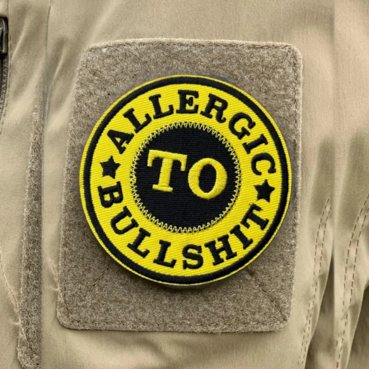 Parches de insignia de moral con apliques de gancho bordados alérgicos para BULLSHIT para ropa, pegatina de mochila personalizada militar táctica - imagen 5