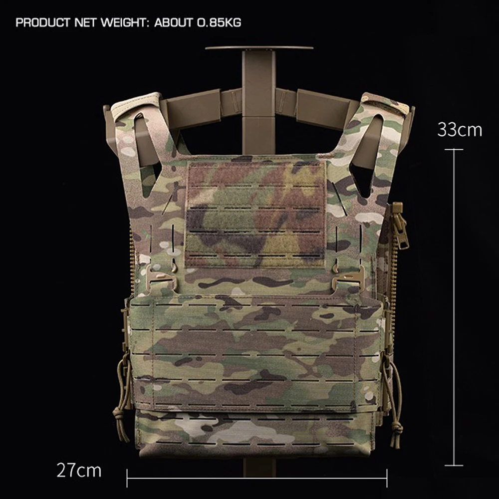 Chaleco táctico ligero desmontable Panel frontal MOLLE liberación rápida caza al aire libre chaleco de entrenamiento Airsoft equipo portador de placa - imagen 3