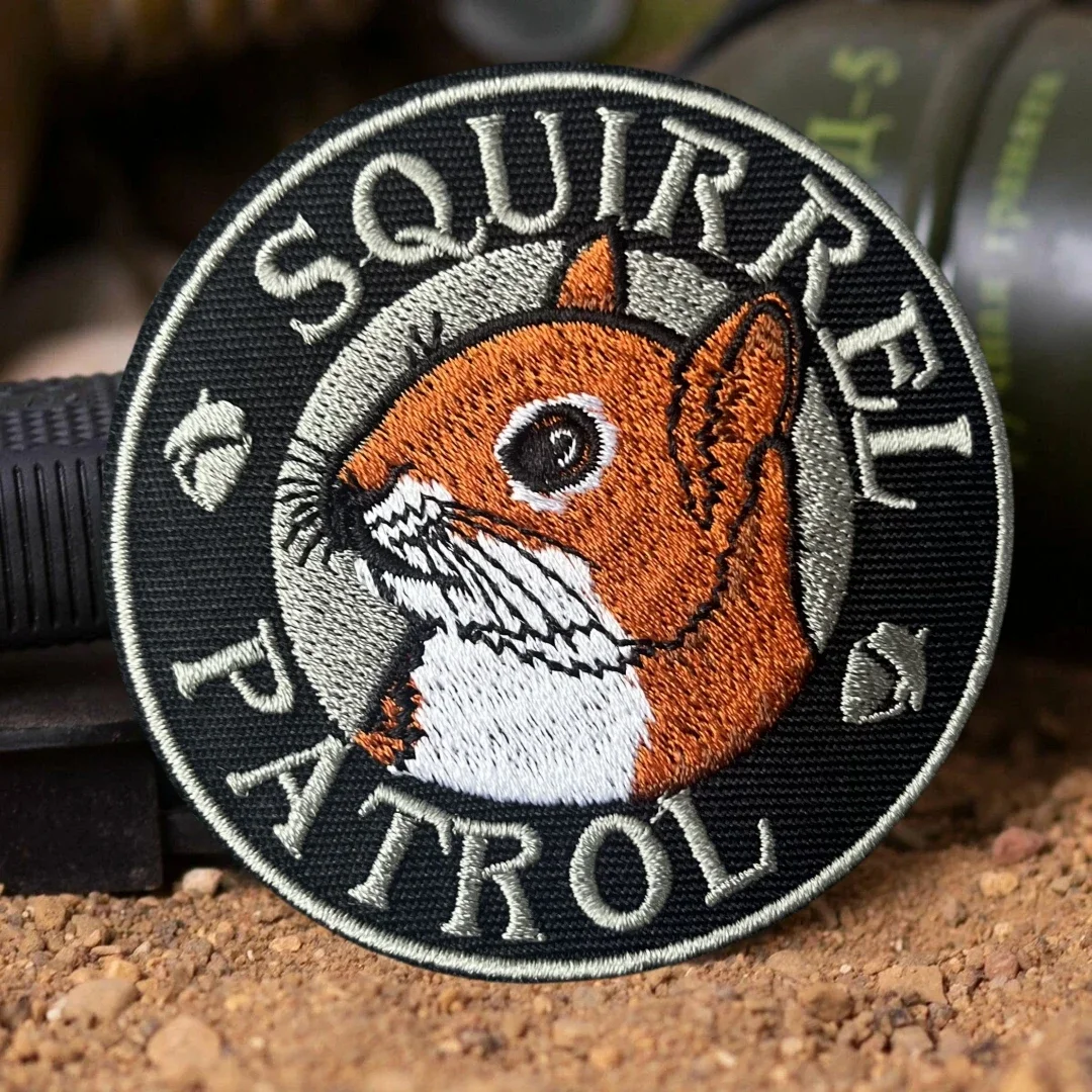 Parche de patrulla de ardilla, insignia de moral táctica, emblema del ejército militar, pegatina para mochila, parches de gancho y bucle bordados para ropa - imagen 5