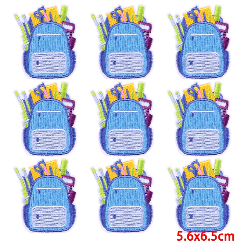 Parche de dibujos animados para ropa, parches termoadhesivos bordados para planchar, apliques de flores para mochila, lote de 10 unidades - imagen 3