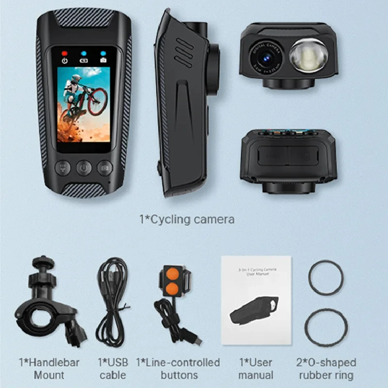 Cámara de acción 4K para casco de motocicleta, cámara con pantalla HD, cámara de salpicadero para bicicleta, WiFi, deportes multifunción, DV con bocina ligera - imagen 4
