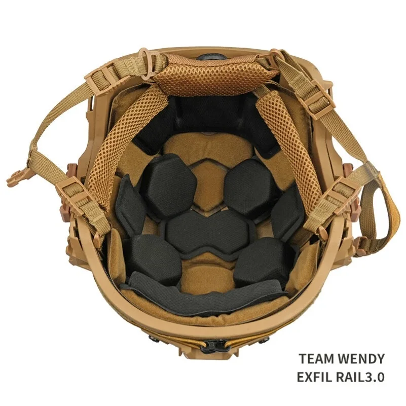 Casco táctico balístico de fibra de aramida IIIA Wendi a prueba de balas EXFILRail3.0 - imagen 2