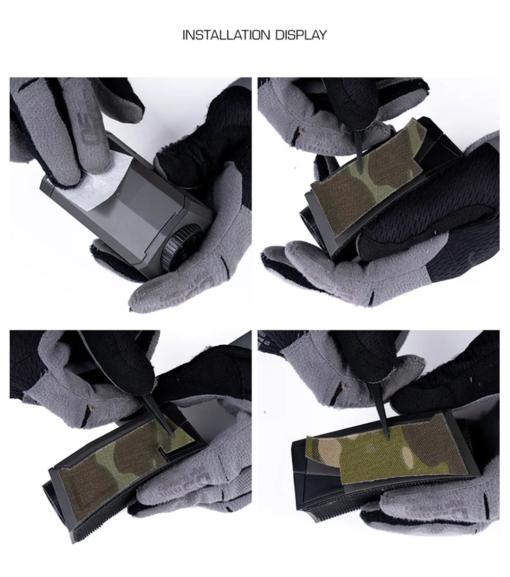 Modelo de cámara táctica Camou Magic Patch, caza al aire libre ciclismo CS juego casco cámara envoltura cinta mágica - imagen 4