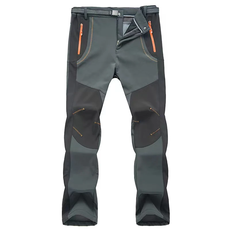 Pantalones impermeables de forro polar SoftShell para hombre, pesca, Camping, senderismo, escalada, senderismo, caza, rompevientos, pantalones al aire libre, Invierno S-5XL - imagen 4