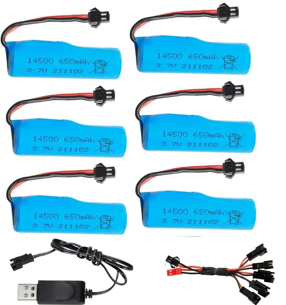 6Pcs with USB cable