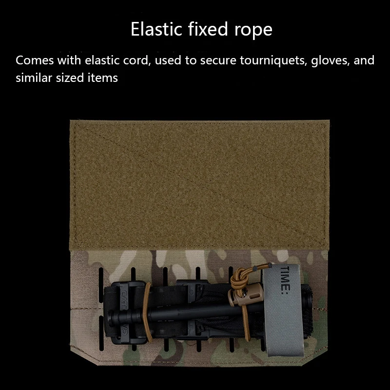 Placa colgante multiusos V2, montaje del sistema MOLLE, cinta mágica de doble cara, cuerda fija elástica - imagen 4