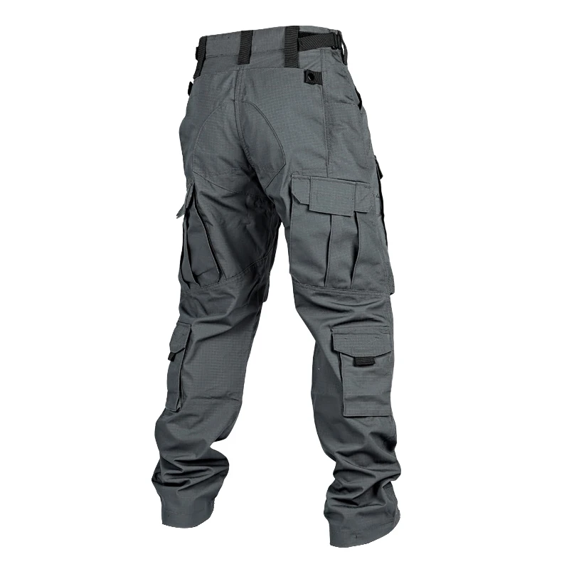 Pantalones tácticos con múltiples bolsillos para hombre, pantalones Cargo para exteriores, pantalones de combate militar, resistentes al desgaste, pantalones de trabajo para senderismo - imagen 5