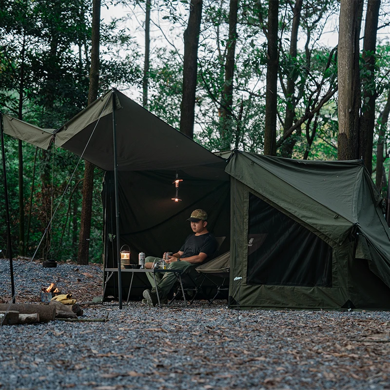 OneTigris MICABIN-tira de acampada para supervivencia, lona de viento de algodón terileno de alta resistencia, refugio solar, lona de cocina al aire libre, accesorio para tienda - imagen 5