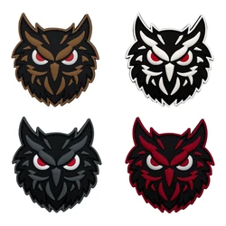 Parche luminoso de gancho y bucle de PVC de búho, parches de accesorios de ropa, insignia moral al aire libre, insignias tácticas para mochila