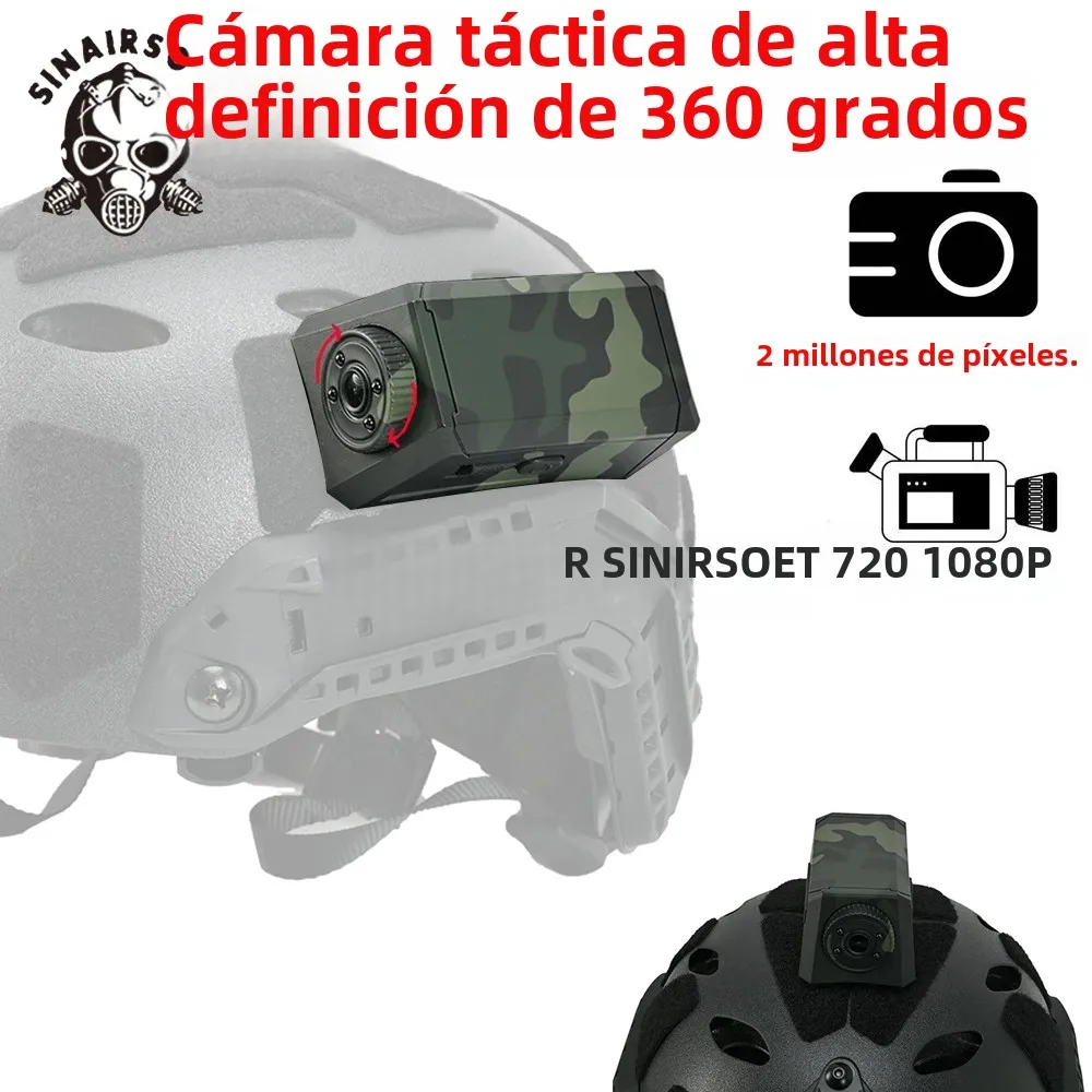 Casco táctico para deportes al aire libre, cámara de 1080P para caza, Airsoft CS, juego de guerra, cámara para deportes de ciclismo, accesorios de película Cosplay - imagen 3