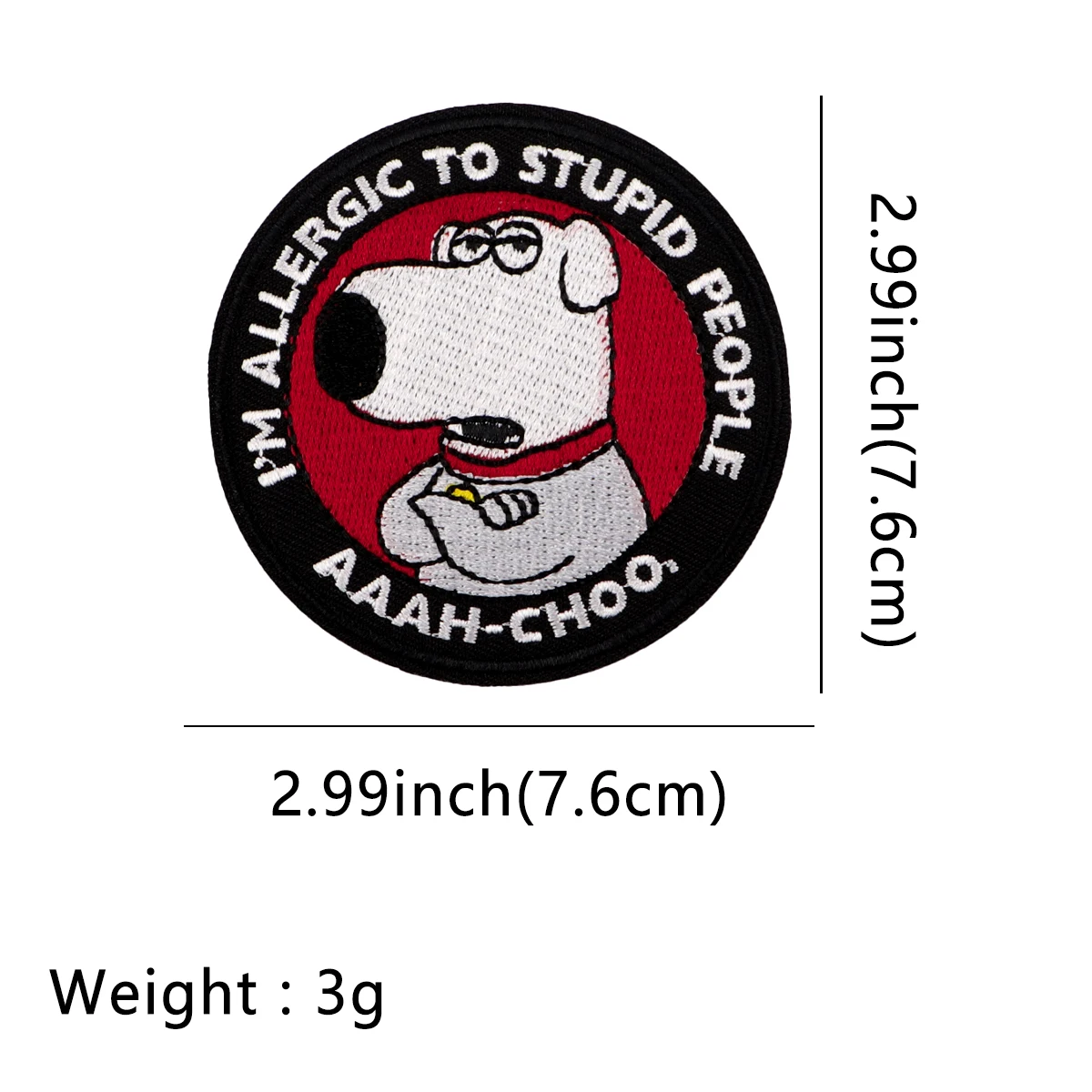 Parche bordado de perro de dibujos animados, parches para planchar para ropa, parches termoadhesivos, lindos parches de animales en ropa, insignia DIY para coser - imagen 5