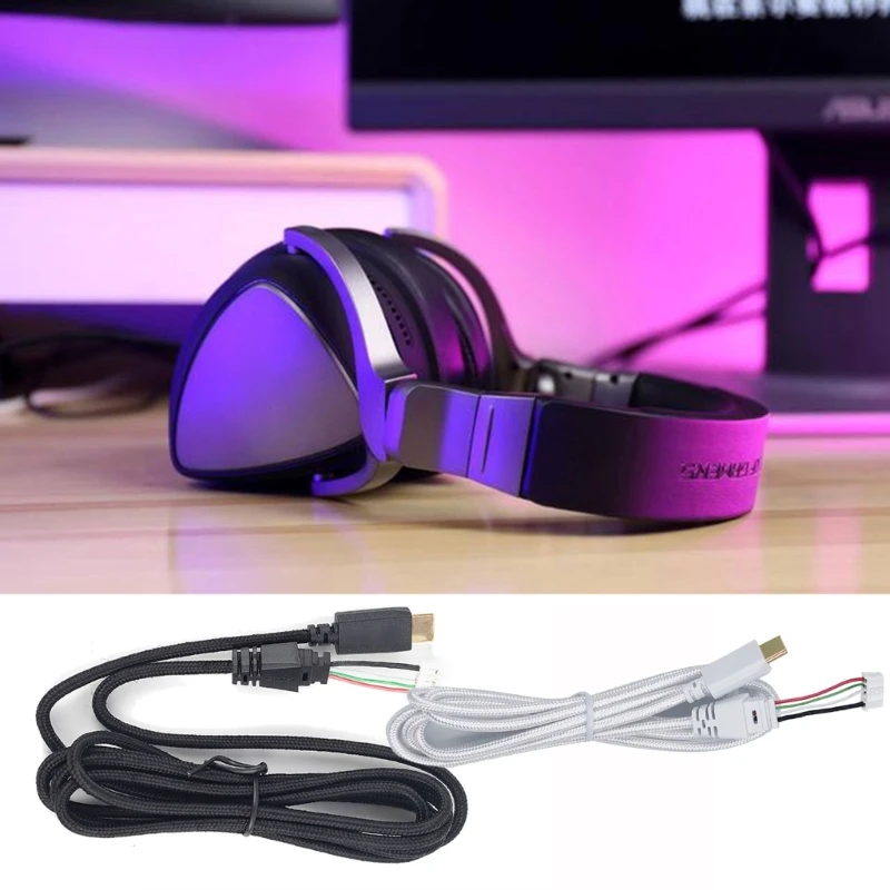 Cable repuesto para auriculares, Cable repuesto DIY para ROG S Cable auriculares para juegos, - imagen 4