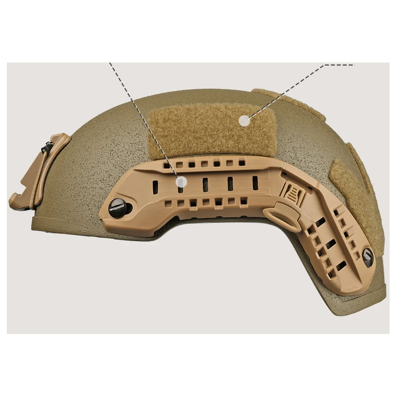 Casco de combate táctico de fibra de vidrio de corte alto ECH de próxima generación MICH2001 - imagen 4