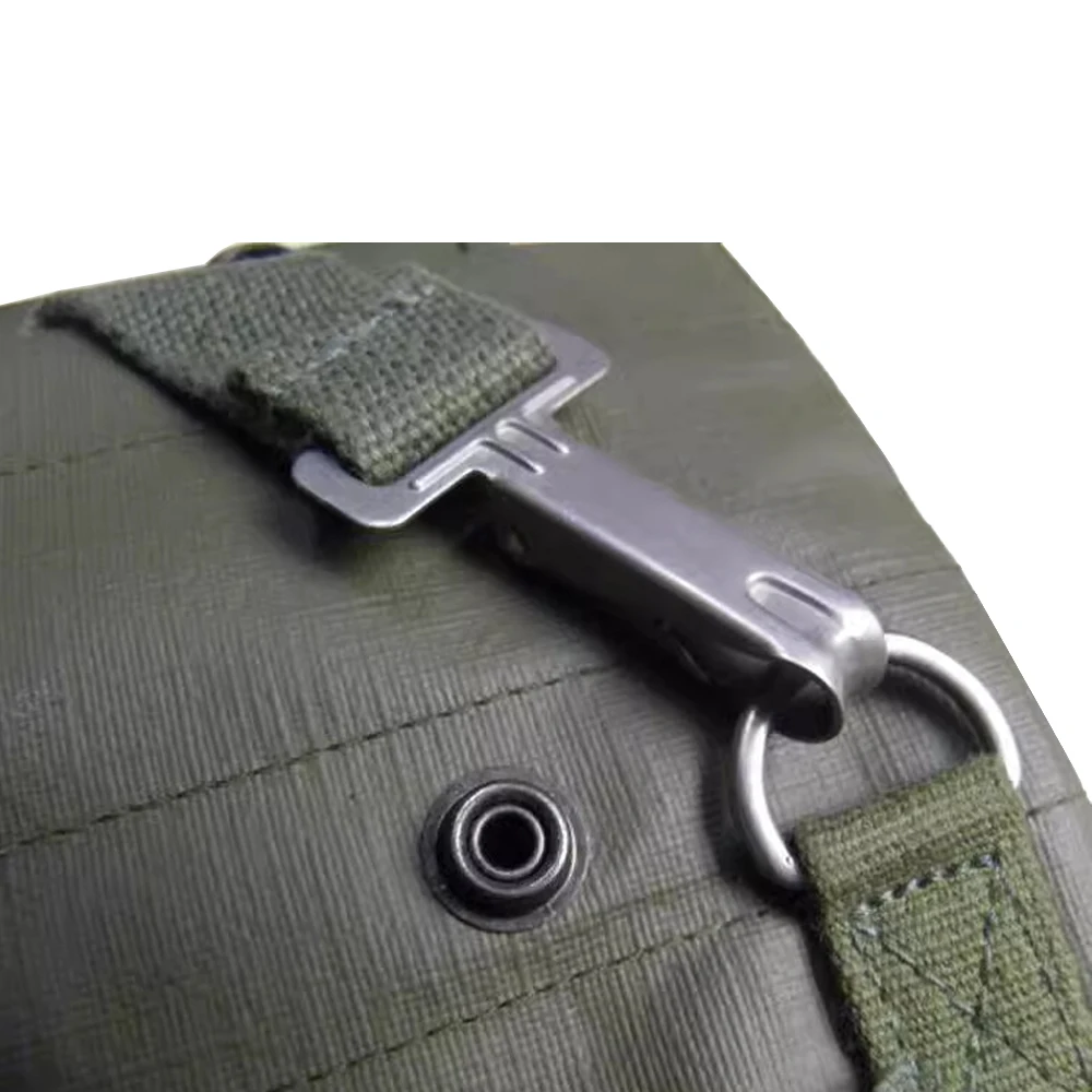 Bolsa de máscara de Gas de soldado estadounidense de la Segunda Guerra Mundial, producto Original suizo, bolsa de almacenamiento con hebilla de Gas de acero inoxidable, bolsa táctica Retro - imagen 3