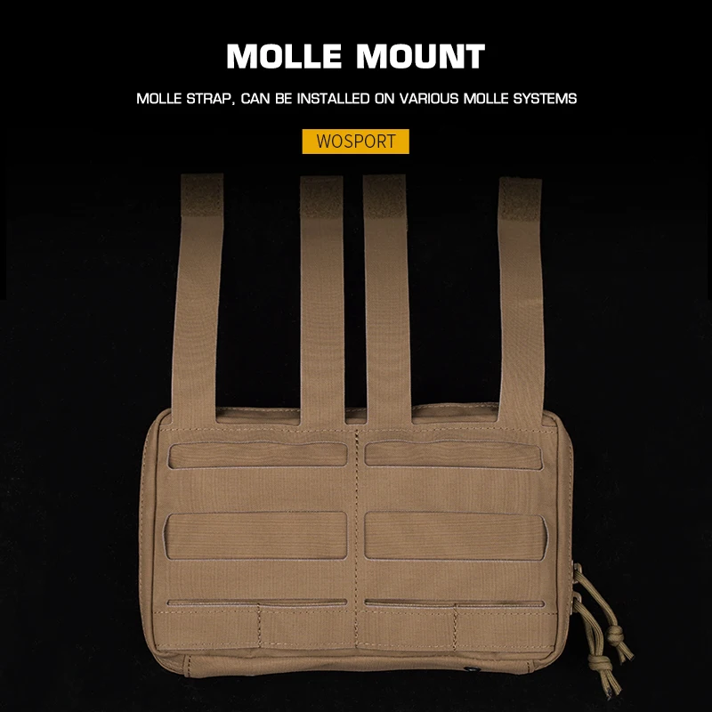 Bolsa GP de nailon con cremallera bidireccional, bolsa de administrador MOLLE ARC, bolsa frontal de chaleco, bolsa táctica para accesorios de caza - imagen 4