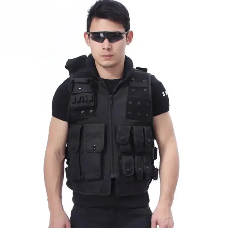 Chaleco táctico genuino para hombre, modelo a prueba de balas Molle, chaleco táctico negro Cs, equipo de protección, chaleco de caza del ejército militar - imagen 5