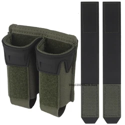 Bolsa táctica doble Mag tipo K de 9MM, pinzas estilo MOLLE Agilit, bolsa para revistas de pistola de liberación rápida, bolsas de herramientas multifunción