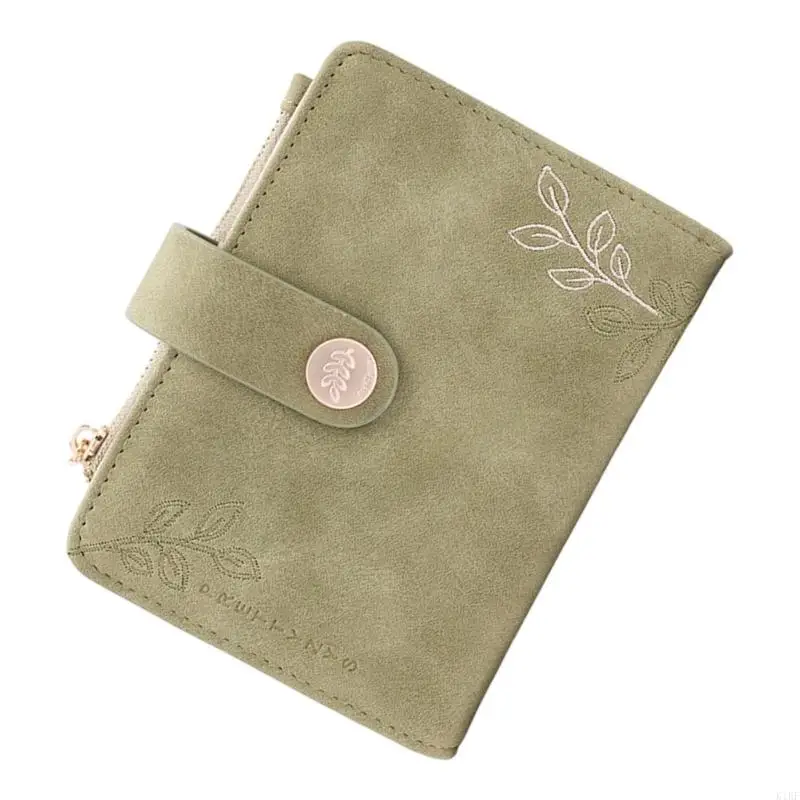 Carpeta cuero PU con 5 anillos para mujer, billetera, cuaderno planificador presupuesto recargable con bolsillo para con 5 - imagen 4