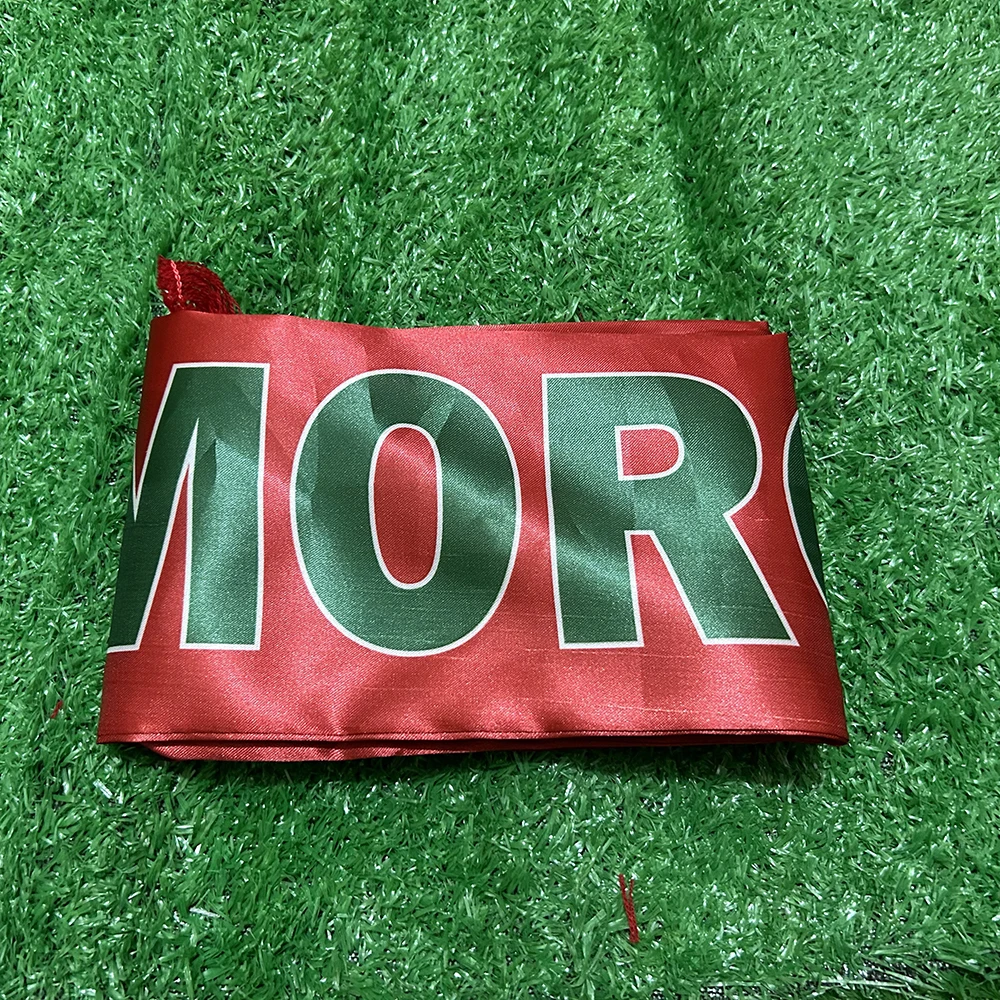 Bufanda Bandera de Marruecos Sky Flag 2026, 14x135cm, Impresión a Doble Cara, Satén, con Borlas, Ideal para Fútbol, Deportes y Eventos - imagen 5