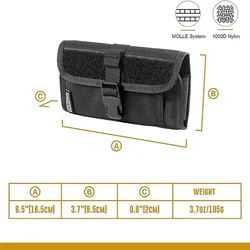OneTigris Bolsa MOLLE horizontal para teléfono táctica al aire libre