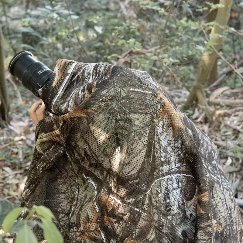 Red de camuflaje de 59 pulgadas de ancho, cubierta de malla en rollo a granel, persiana para caza, red de camuflaje, parasol para fiesta, Camping, persianas de suelo al aire libre - imagen 3