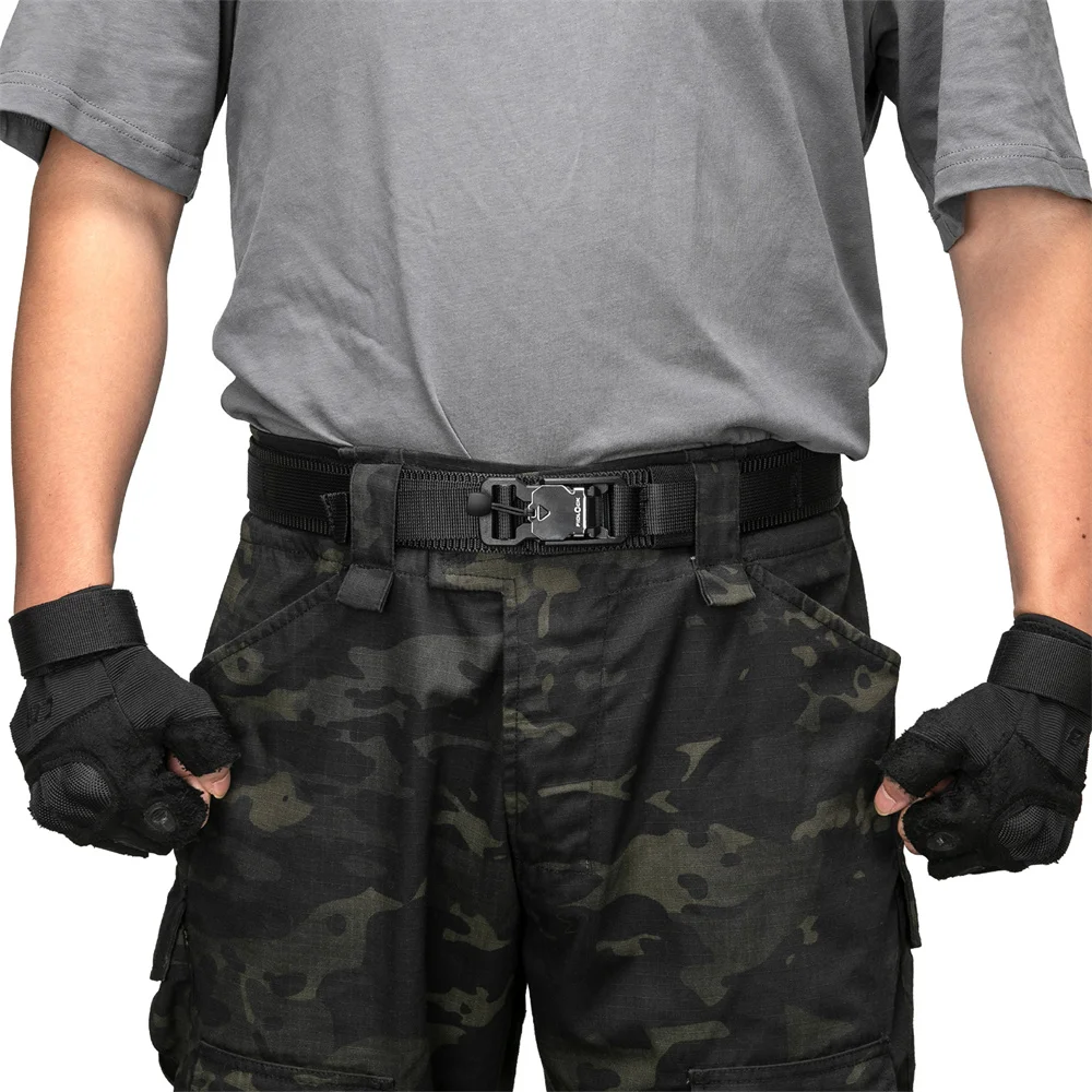 EXCELENTE ELITE SPANKER cinturón táctico para hombre cinturones con hebilla magnética de liberación rápida correas de nailon cinturones de lona ajustables - imagen 3