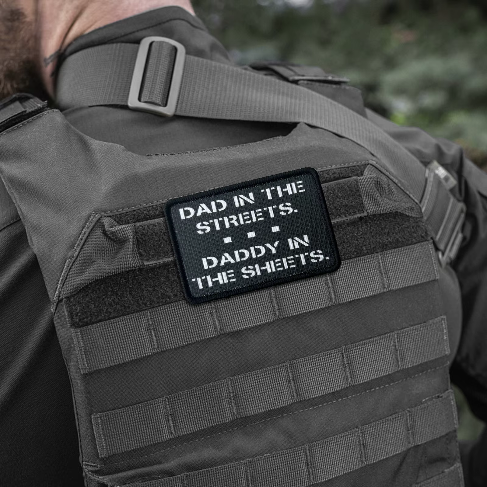 Parche táctico moral con velcro – Diseño papá para mochila - imagen 5