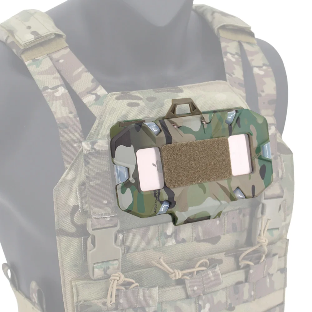 Placa de navegación táctica plegable MOLLE, soporte para teléfono móvil, chaleco, bolsa de pecho, Panel de administración, accesorios para chaleco de caza - imagen 4
