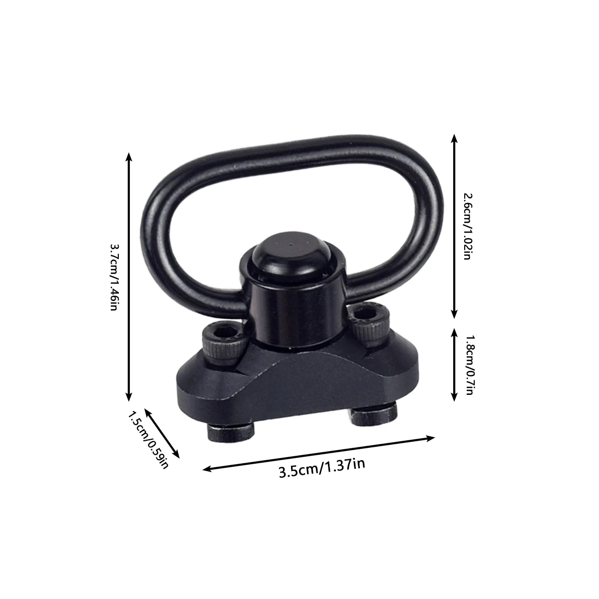 Sistema de riel táctico de Metal M Lok Keymod M4 AR15, hebilla de correa giratoria, Base de montaje de eslinga QD m-lok de liberación rápida - imagen 4