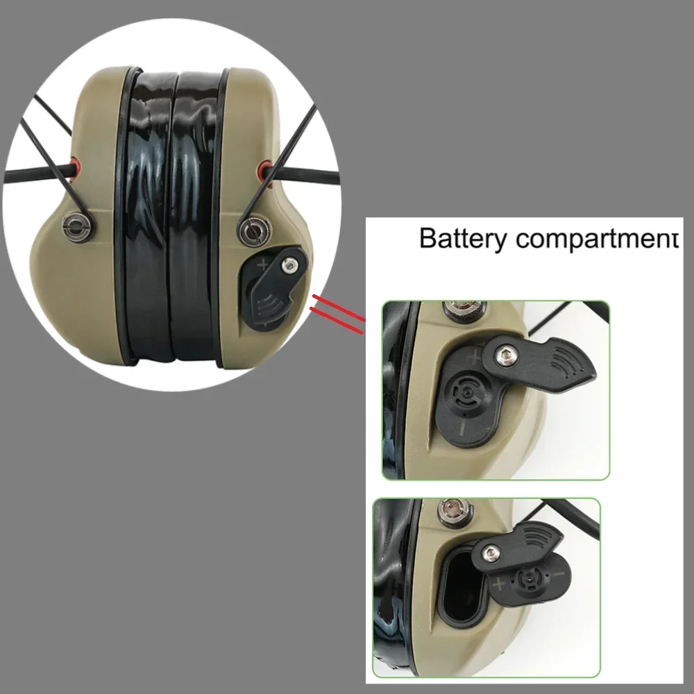 TS TAC-SKY auriculares tácticos H300B diadema montada trasera auriculares electrónicos con cancelación de ruido sin micrófono orejeras de tiro - imagen 4