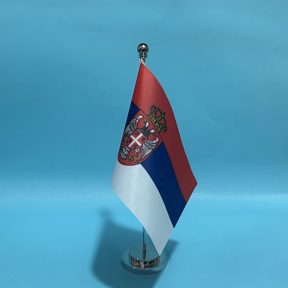 BANDERA DE SKY pabellón Serbia poliéster sobremesa nacional - imagen 4