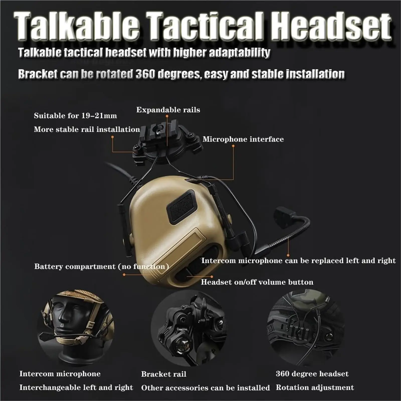 Casco Airsoft chaqueta táctica conjunto completo con modelo NVG auriculares gafas linternas para caza al aire libre tiro Cosplay equipo - imagen 3