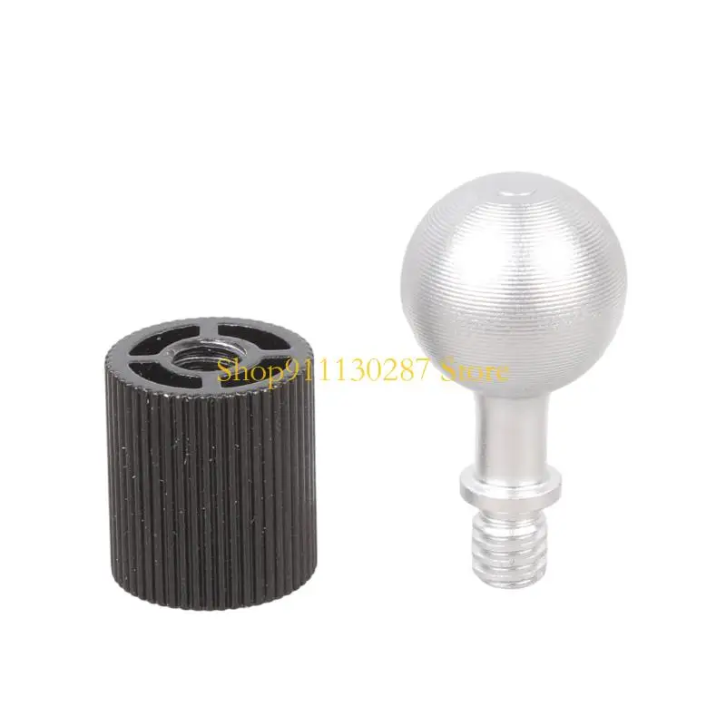 Adaptador aluminio profesional J1HC, montaje dispositivo estable con junta esférica 1/4 pulgadas y 17mm - imagen 2