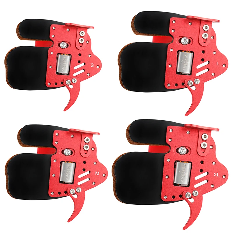 Lengüeta de dedo de tiro con arco, Protector de dedo de cuero de vaca, almohadilla de protección de cuero de gamuza suave RH, arco recurvo, tiro de caza, S/M/L/XL - imagen 4