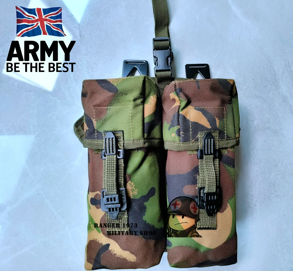 Bolso táctico doble varios, camuflaje DPM, riñonera táctica para exteriores, bolsa para revistas - imagen 5