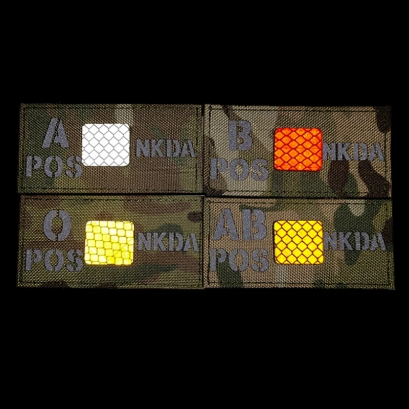 Chaleco reflectante Ir de tipo sangre de camuflaje grande, Insignia de identificación de casco, brazalete mágico táctico - imagen 4