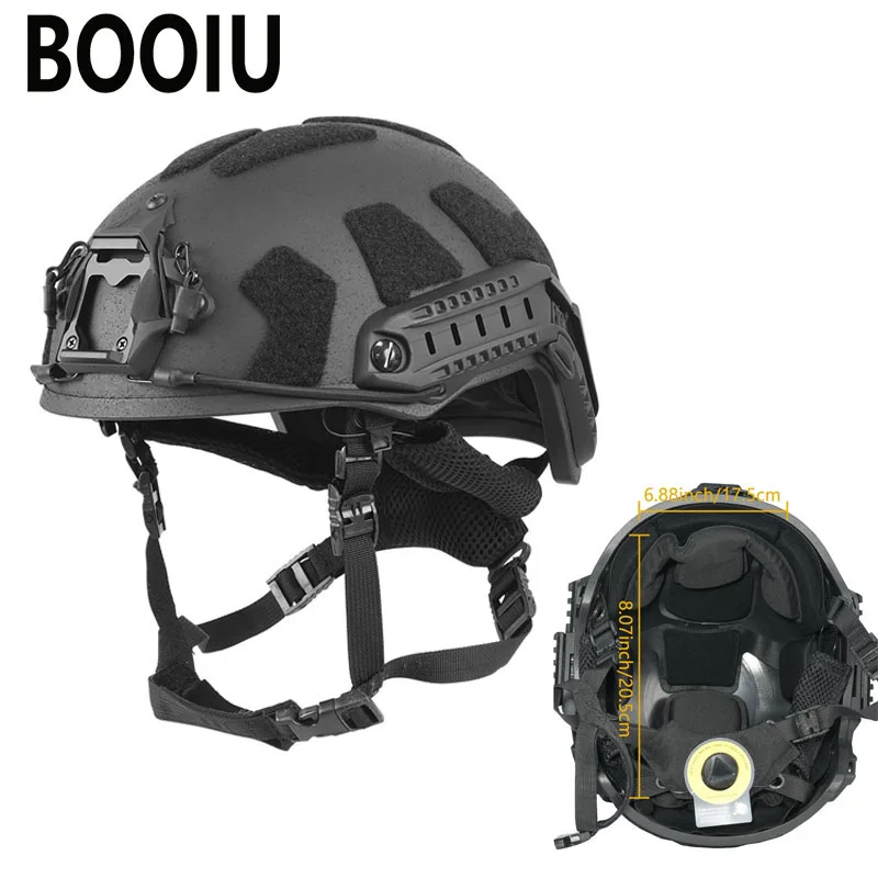 Casco táctico antidisturbios de fibra de vidrio BOOIU – Suspensión Wendy