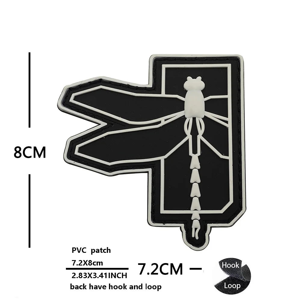 Nuevo Color 3D PVC bolsa accesorios MC Camo libélula brazalete moral mochila insignia con parches de gancho y bucle para ropa - imagen 4
